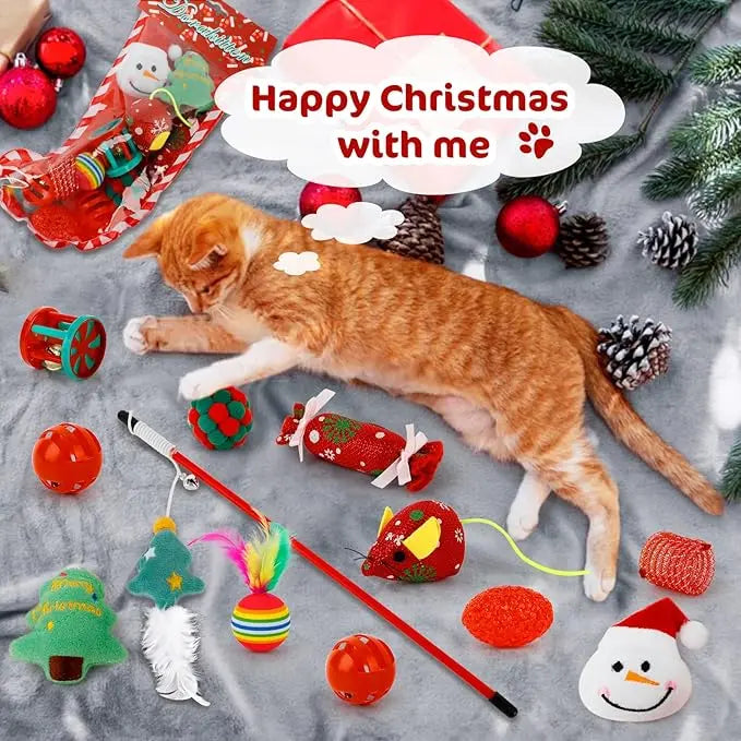 2024 Christmas Countdown Advent Calendar for Cats with 24 Unique Toys and Treats 2