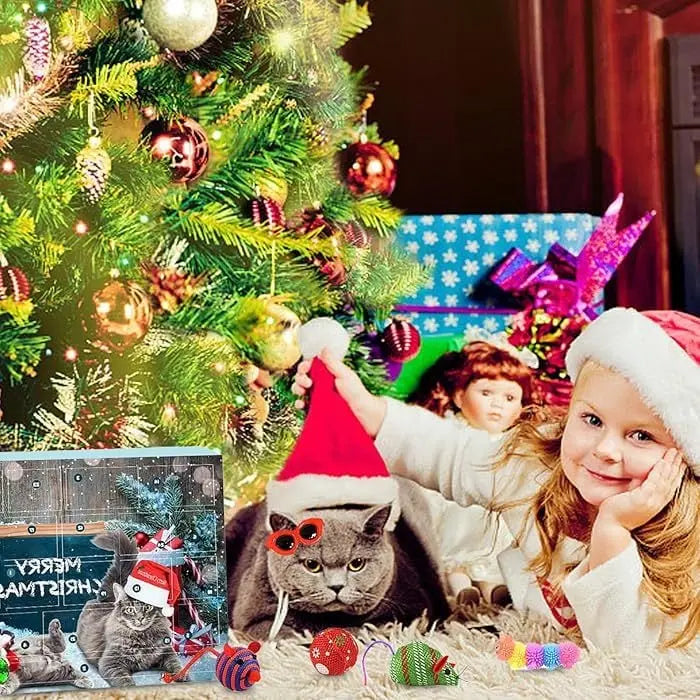 2024 Christmas Countdown Advent Calendar for Cats with 24 Unique Toys and Treats 6