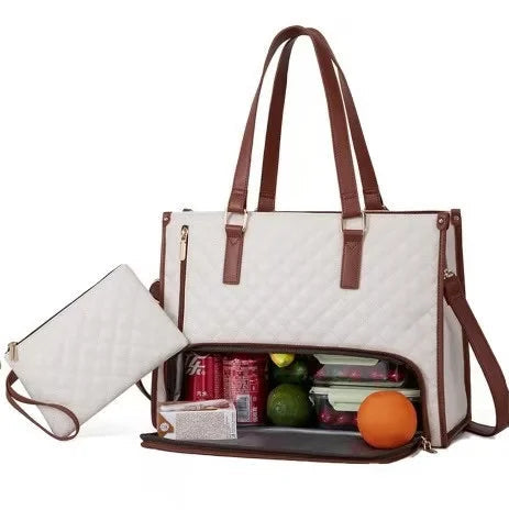 3-in-1 Tote Bag with Laptop Compartment and Insulated Lunch Section – Stylish and Functional Everyday Bag 6