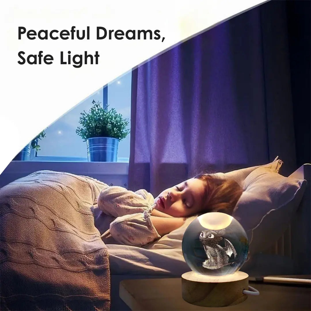 3D Illusion Lamp with Eco-Friendly Materials – Compact Night Light with USB Power 1