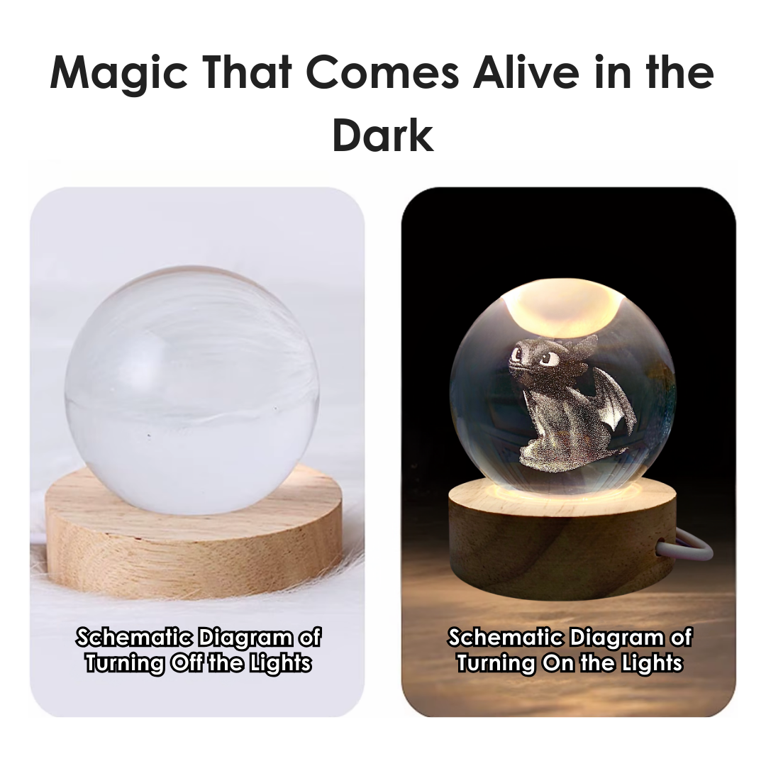 3D Illusion Lamp with Eco-Friendly Materials – Compact Night Light with USB Power 4