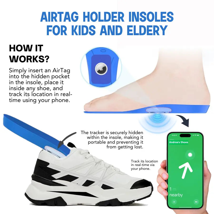 AirTag Holder Insoles for Kids and Seniors – Discreet Tracking Solution with Ultra-Thin Design 5