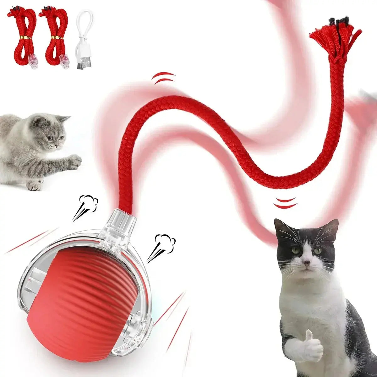 Automatic Electric Ball Cat Toy for Interactive Play – Engaging Pet Activity 0