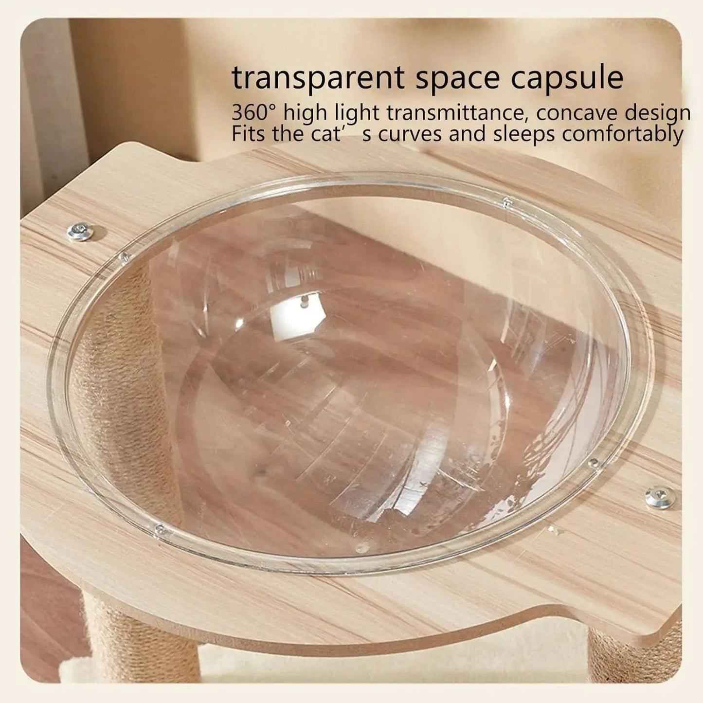 Cat Hammock Bed with Natural Sisal Scratching Post – Comfortable and Durable Design for Cats up to 15 lbs 2