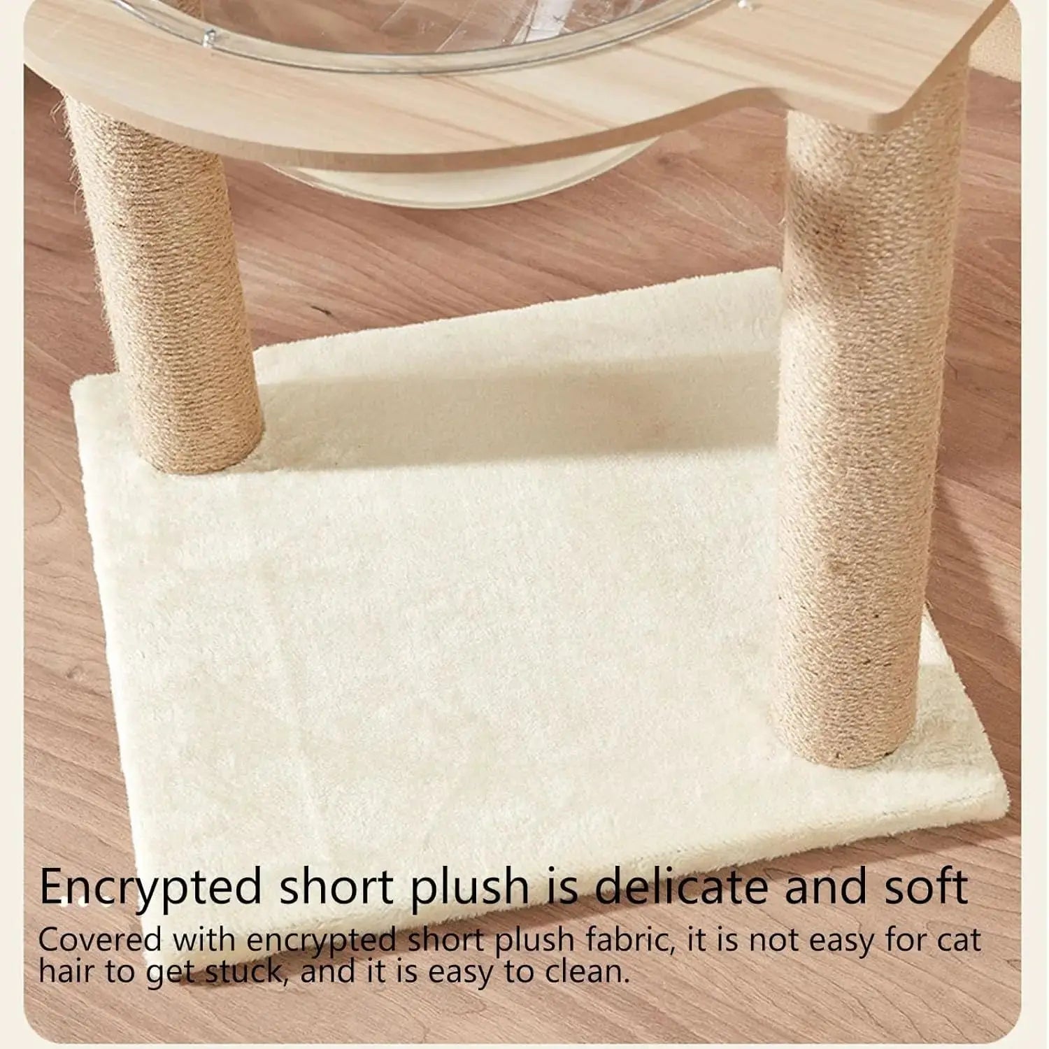 Cat Hammock Bed with Natural Sisal Scratching Post – Comfortable and Durable Design for Cats up to 15 lbs 4