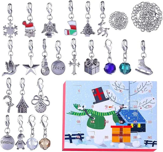 Christmas Charm Bracelet Advent Calendar with 24 Unique Charms for Holiday Countdown 0