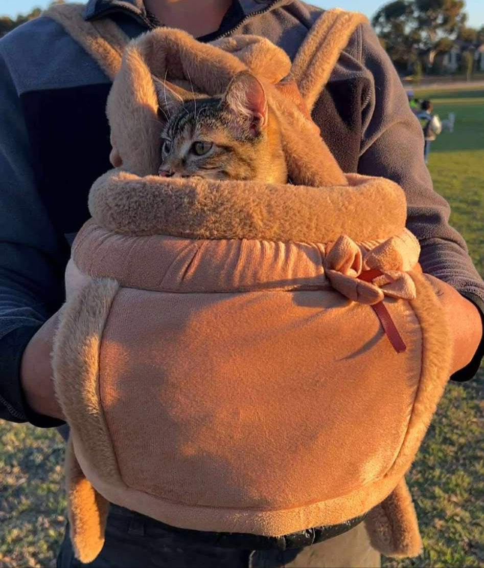 Cozy Kitty Carrier Pouch for Comfortable Travel – Ideal for Vet Visits and Outings 1