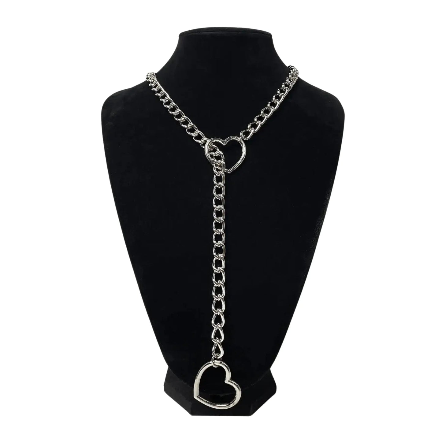 Elegant Heart Pendant Slip Chain Necklace in 316L Stainless Steel – Versatile Jewelry for Any Occasion 0