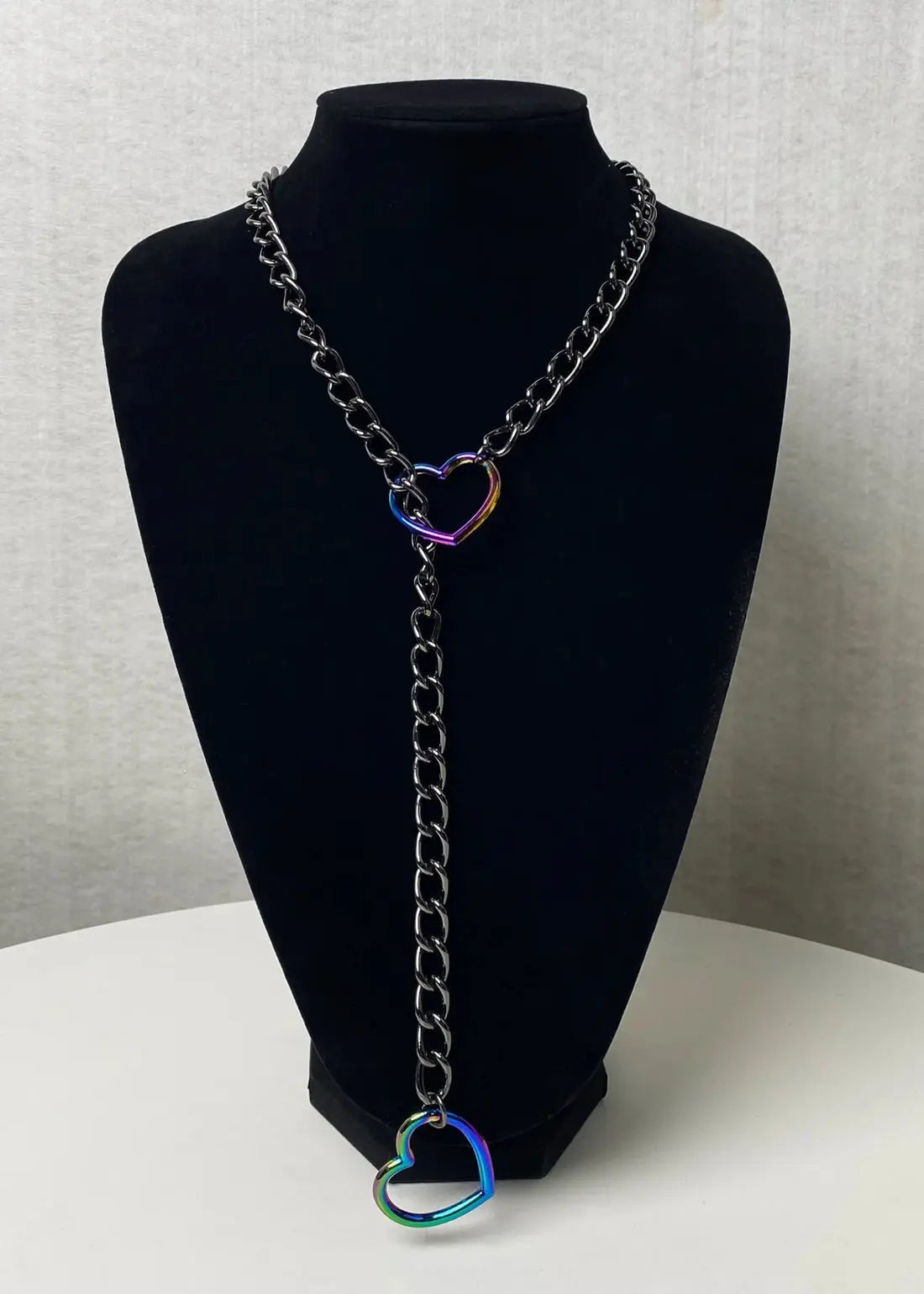 Elegant Heart Pendant Slip Chain Necklace in 316L Stainless Steel – Versatile Jewelry for Any Occasion 2