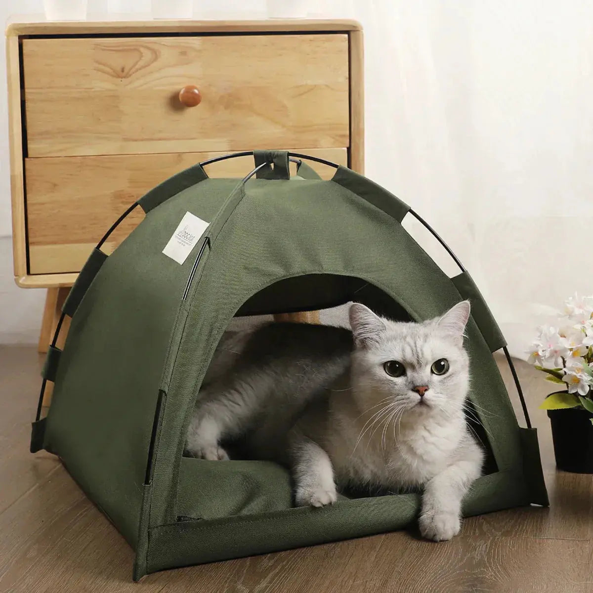 Foldable Cat Tent for Outdoor Adventures – Portable and Breathable Pet Shelter 0