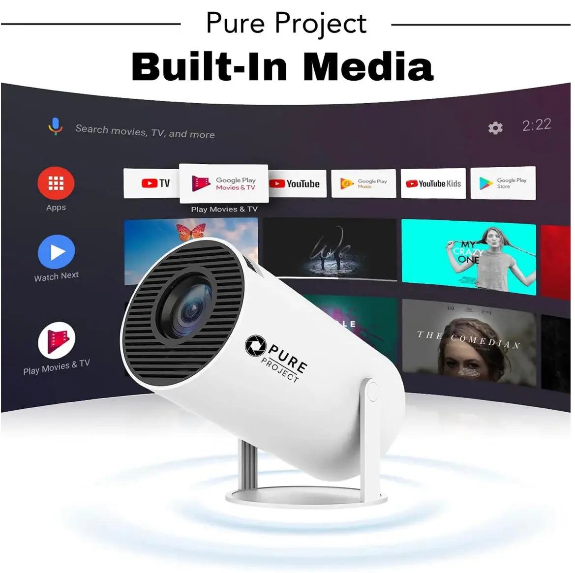 High-Definition Home Projector with 4K Support and Multiple Connectivity Options 1