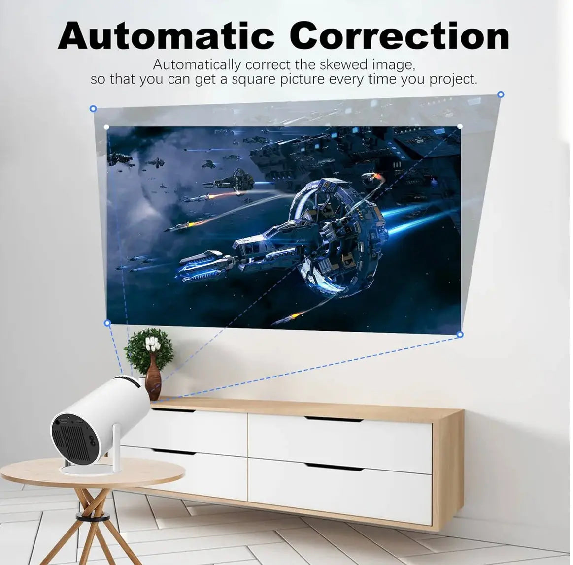 High-Definition Home Projector with 4K Support and Multiple Connectivity Options 2