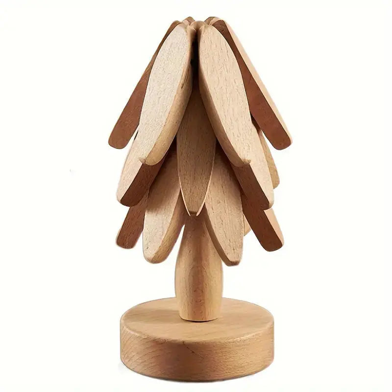 High-Quality Wooden Coaster Set – Elegant and Durable Eco-Friendly Design 1