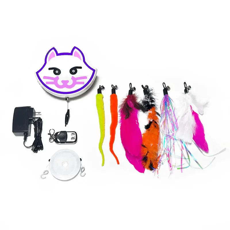 Interactive Cat Zipline Toy with Remote Control – Engaging Play for Cats 0