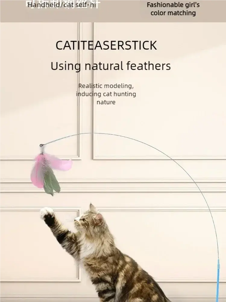 Interactive Feather Cat Wand with Suction Base for Engaging Playtime – Perfect for Indoor and Outdoor Fun 2
