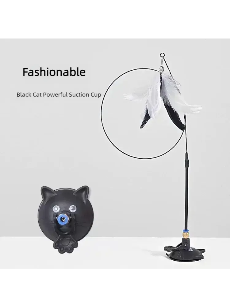 Interactive Feather Cat Wand with Suction Base for Engaging Playtime – Perfect for Indoor and Outdoor Fun 5