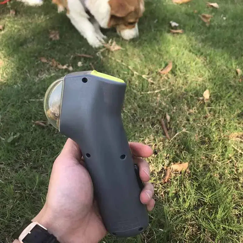 Interactive Pet Toy Treat Launcher for Dogs and Cats – Mess-Free Catapult with Comfy Grip, 2-3 Meter Ejection Distance, Gray 5