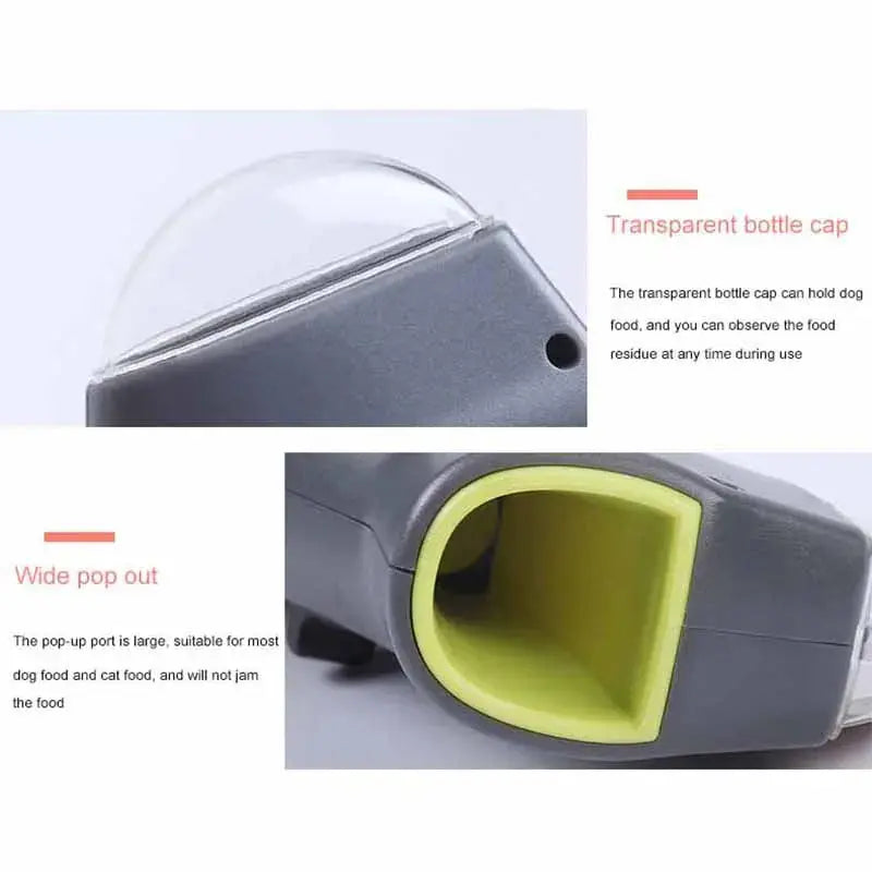 Interactive Pet Toy Treat Launcher for Dogs and Cats – Mess-Free Catapult with Comfy Grip, 2-3 Meter Ejection Distance, Gray 7