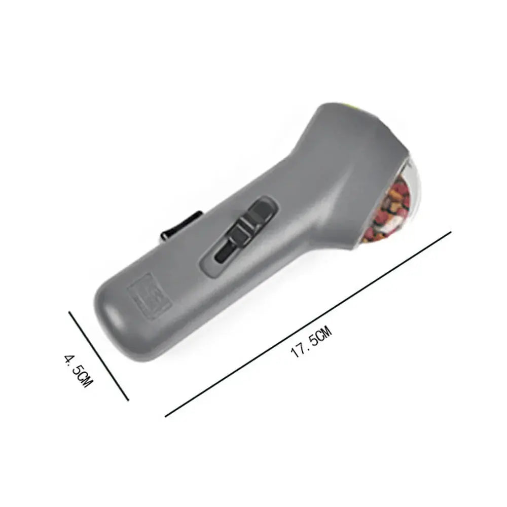 Interactive Pet Toy Treat Launcher for Dogs and Cats – Mess-Free Catapult with Comfy Grip, 2-3 Meter Ejection Distance, Gray 8