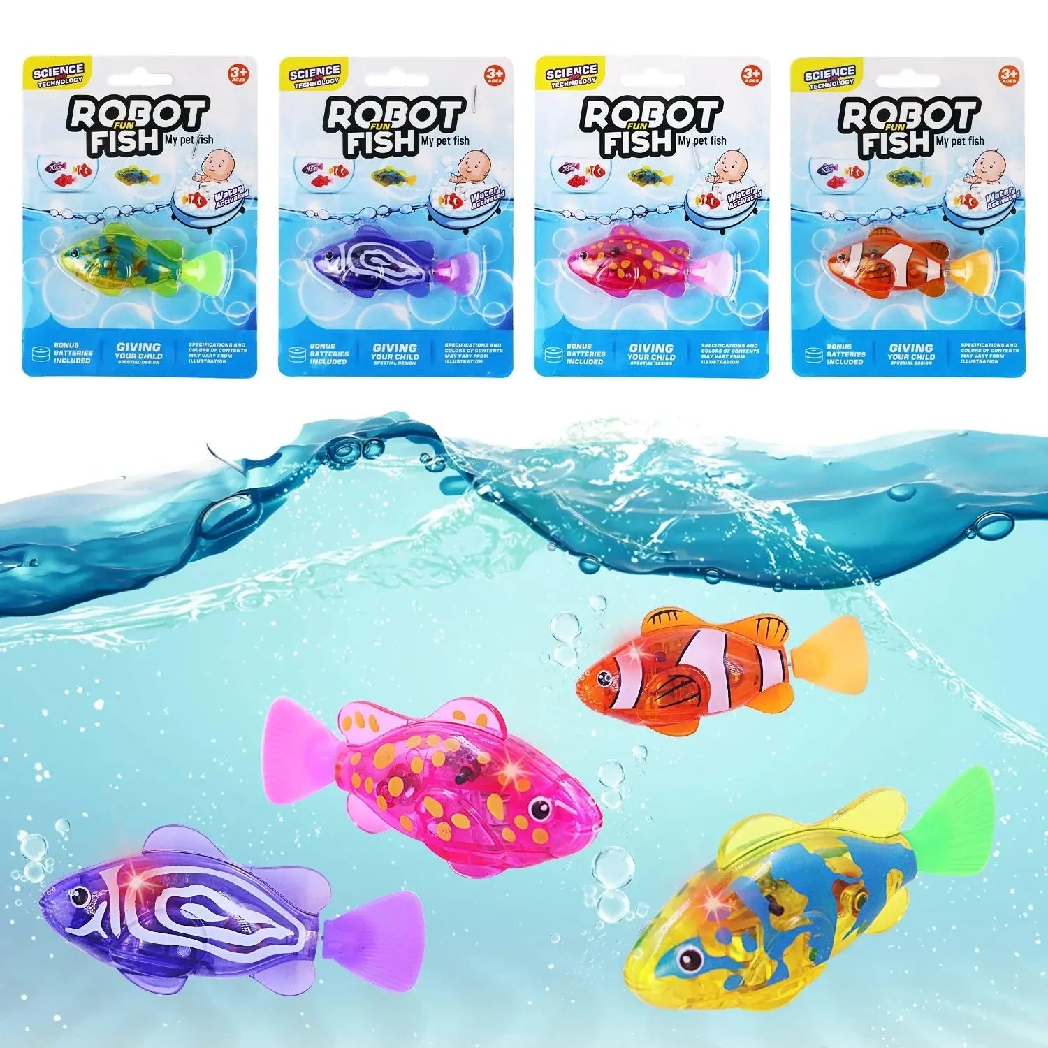 Interactive Robot Fish Toy for Cats and Dogs – LED Light-Up, Durable Pet Toy for Engaging Playtime 0