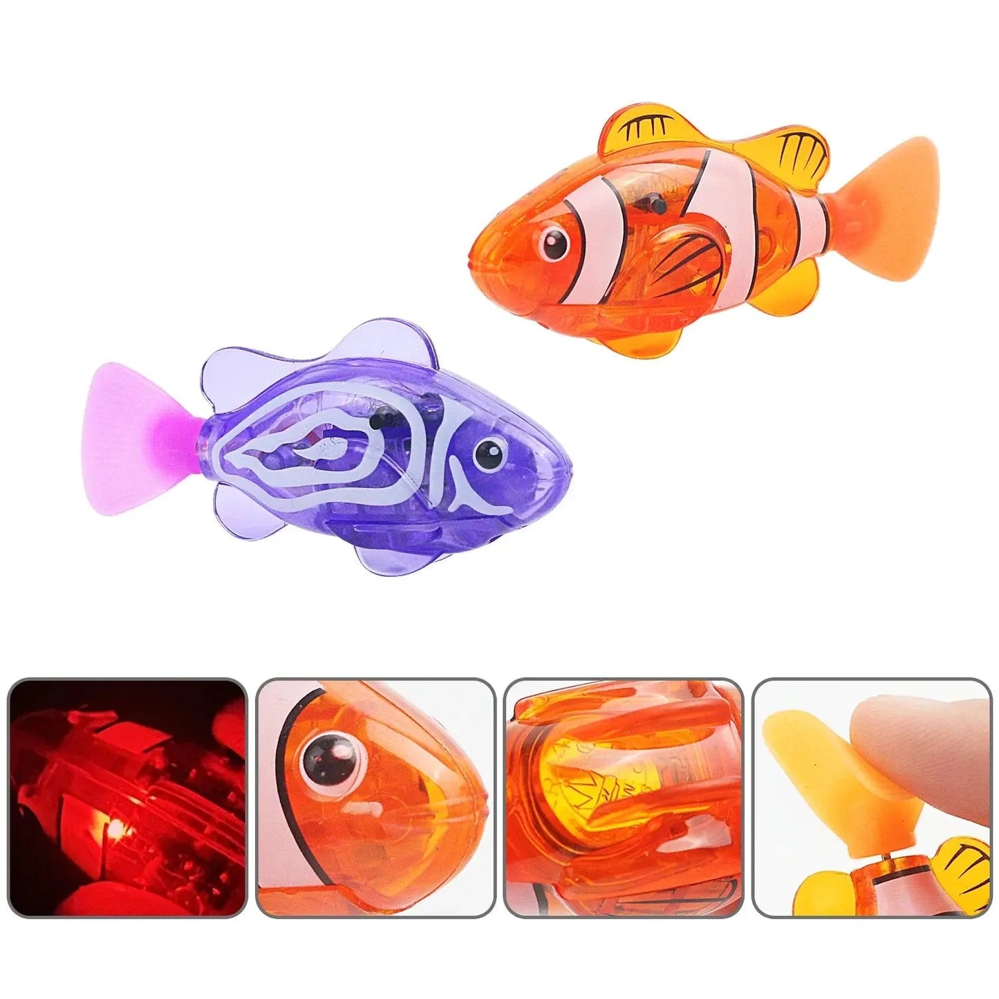 Interactive Robot Fish Toy for Cats and Dogs – LED Light-Up, Durable Pet Toy for Engaging Playtime 2