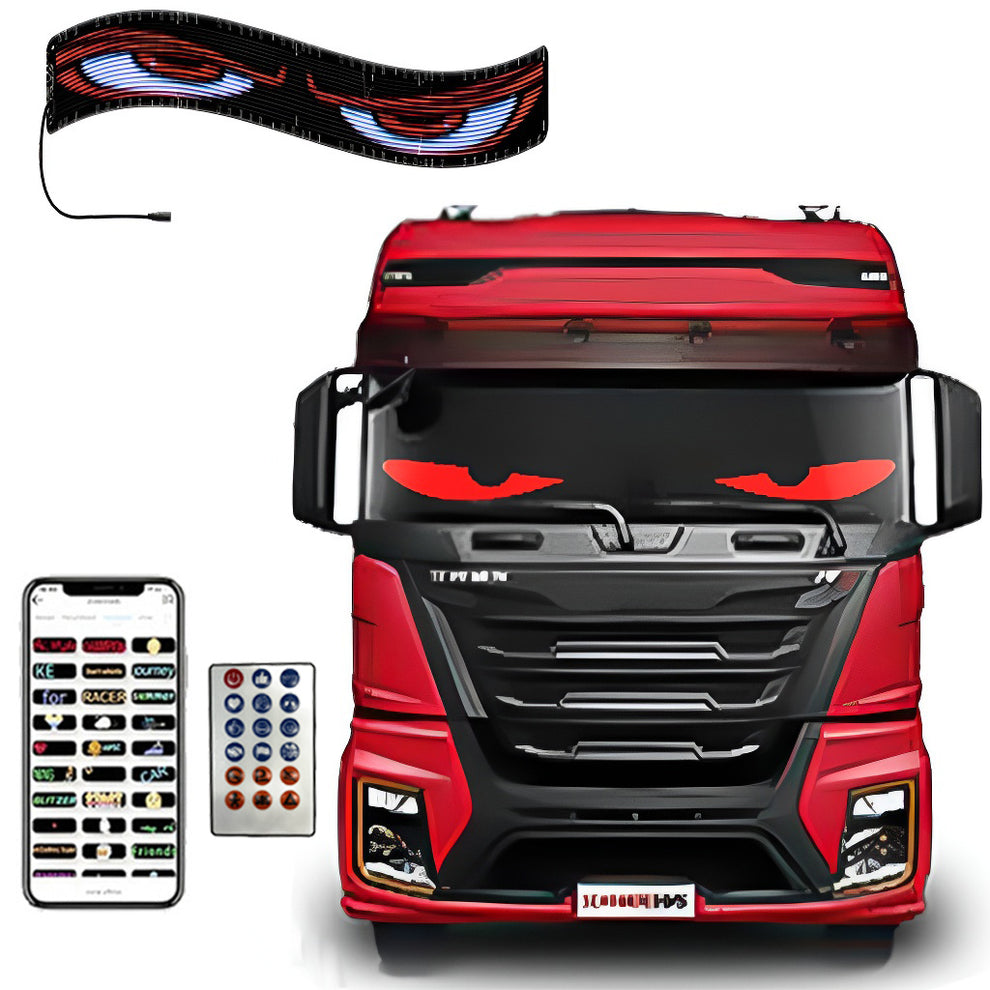 LED Devil Eyes for Cars – Customizable Bluetooth Light Strip with Waterproof Design 1