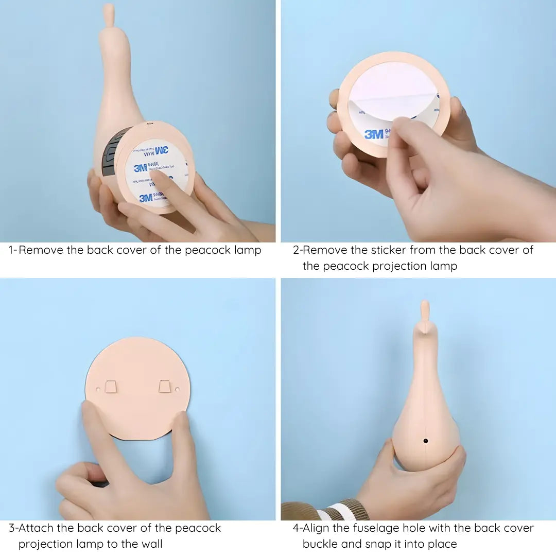 Peacock Ambient Light with Projection Technology – Stylish LED Lamp for Home Décor and Room Transformation 2