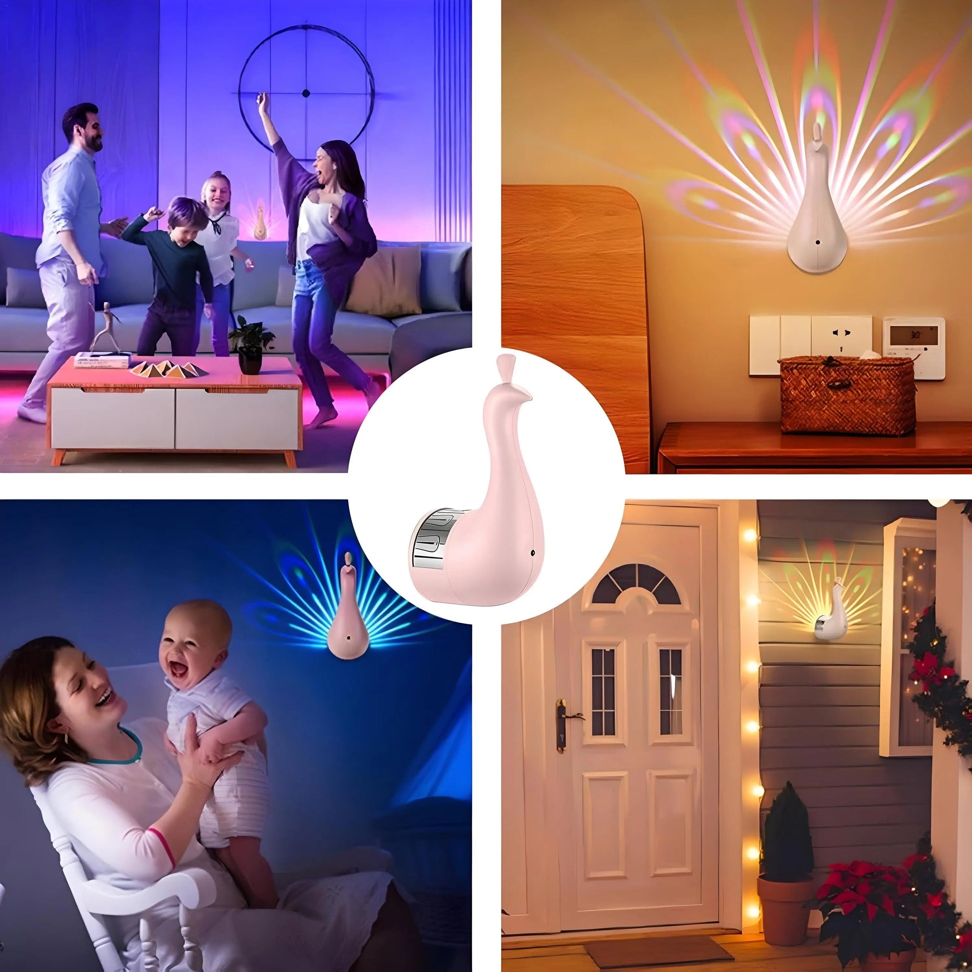 Peacock Ambient Light with Projection Technology – Stylish LED Lamp for Home Décor and Room Transformation 3