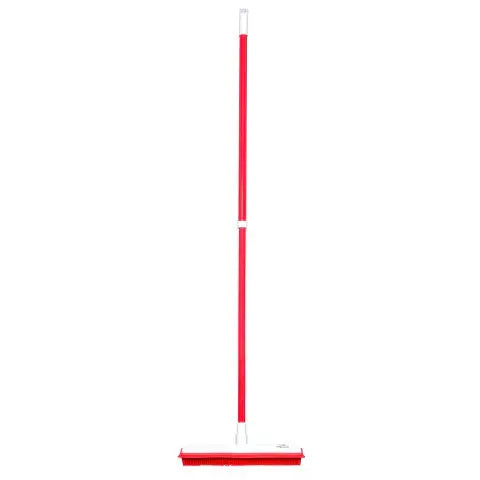 Pet Hair Removal Broom with Telescopic Handle and Built-In Squeegee for Effective Cleaning 1