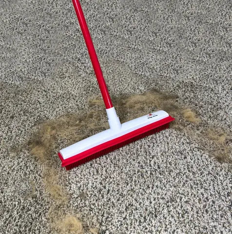 Pet Hair Removal Broom with Telescopic Handle and Built-In Squeegee for Effective Cleaning 2