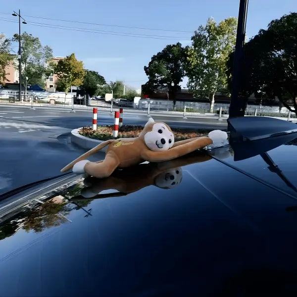 Plush Car Monkeys with Secure Attachment – Fun Travel Accessory in 5 Colors 3