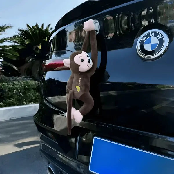 Plush Car Monkeys with Secure Attachment – Fun Travel Accessory in 5 Colors 4