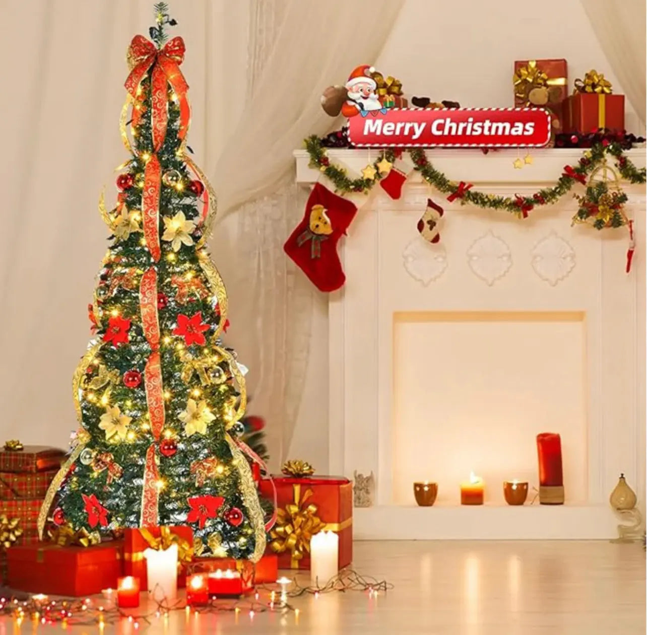 Portable Christmas Tree – Easy Setup, Pre-Lit, and Space-Saving Holiday Decor 1