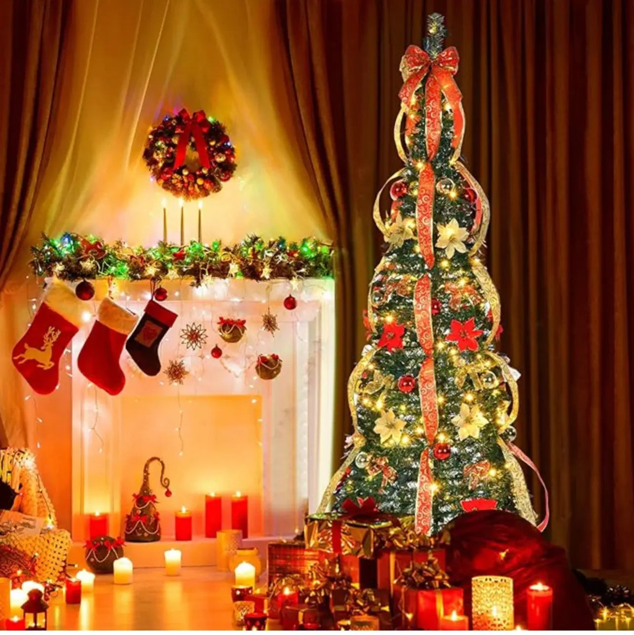 Portable Christmas Tree – Easy Setup, Pre-Lit, and Space-Saving Holiday Decor 3