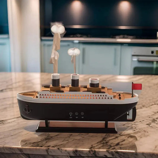 Titanic-Themed Humidifier with Color-Changing LED Light and Essential Oil Diffuser 0